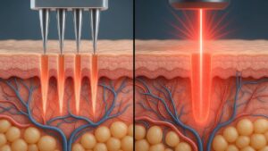 Microagulhamento ou Laser? Desvendando a Batalha dos Tratamentos para Cicatrizes de Acne e Textura da Pele